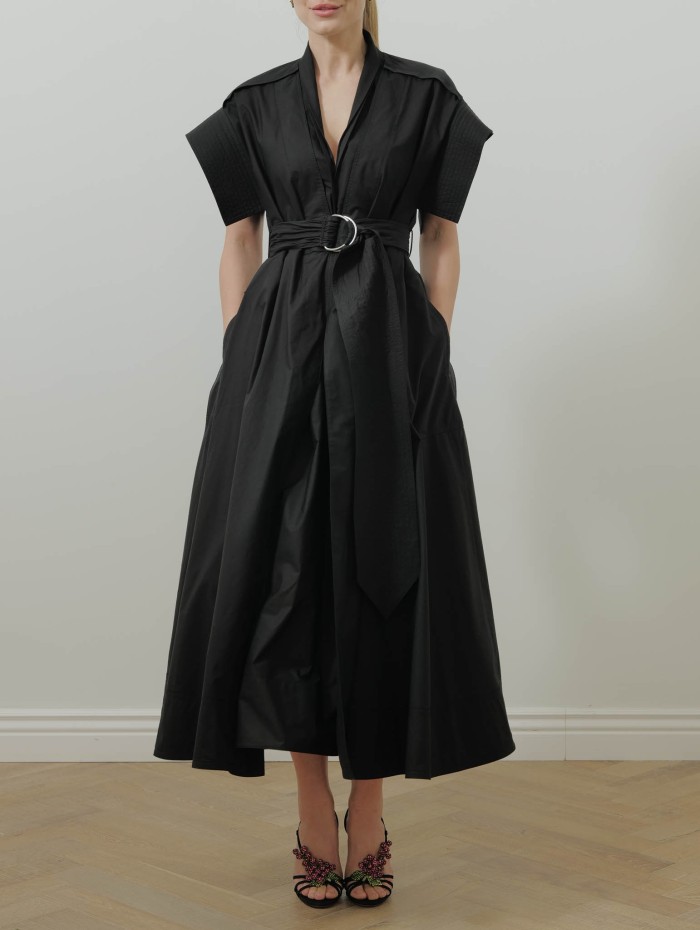 Robe midi ceinturée - Belted dress midi - Lanvin