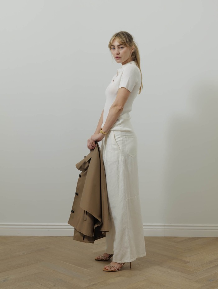 Polo blanc cassé en maille - Marlbero - Max Mara