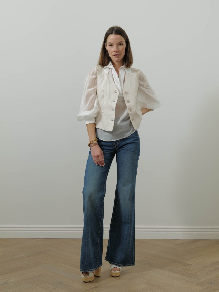 Gilet en lin beige - Mxmcalibri - Max Mara