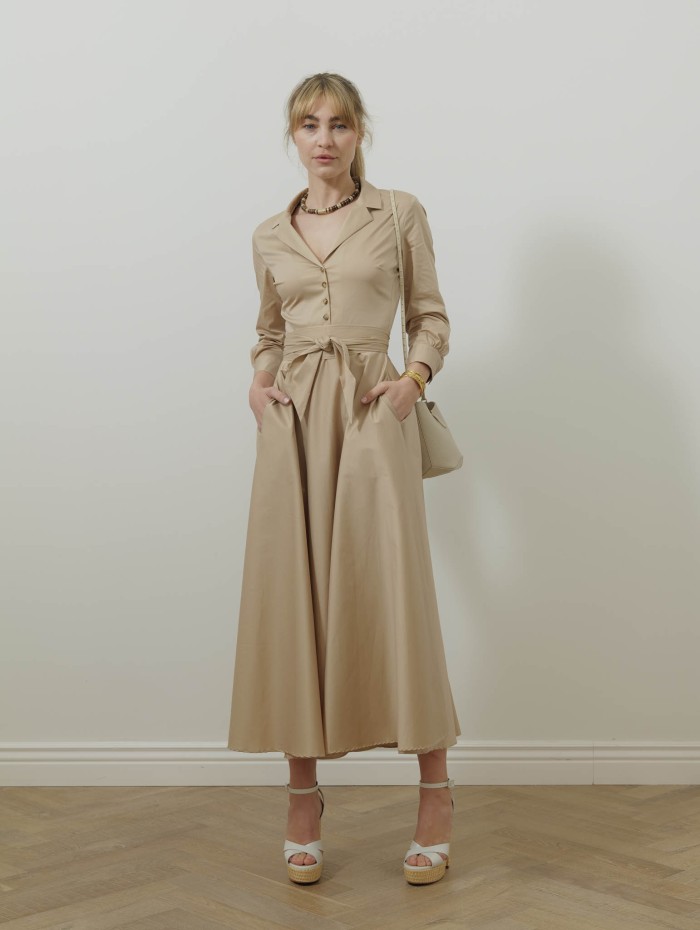 Robe longueur midi beige - Angelina - 26 Avenue