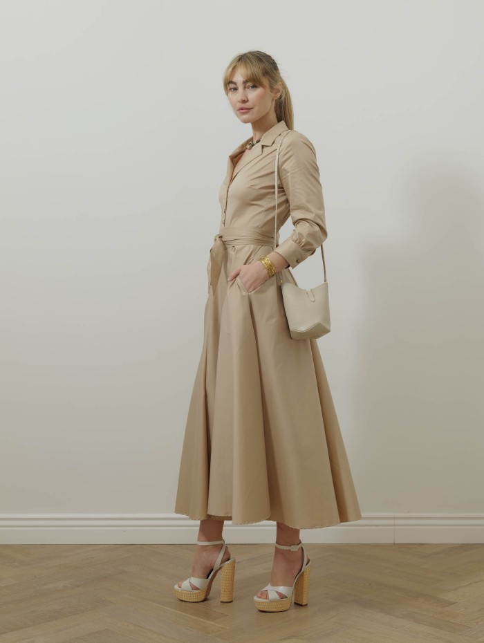 Robe longueur midi beige - Angelina - 26 Avenue