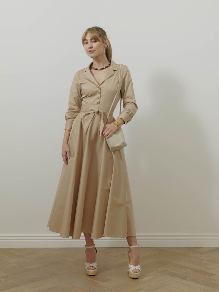 Robe longueur midi beige - Angelina - 26 Avenue