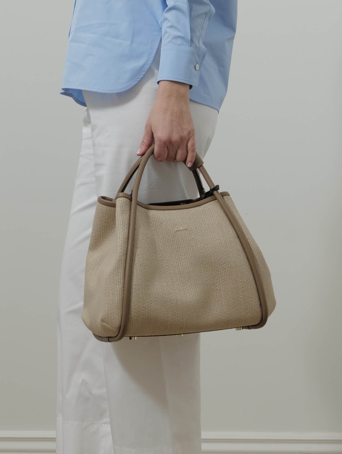 Sac en raphia et en cuir - Mxasuumarine - Max Mara