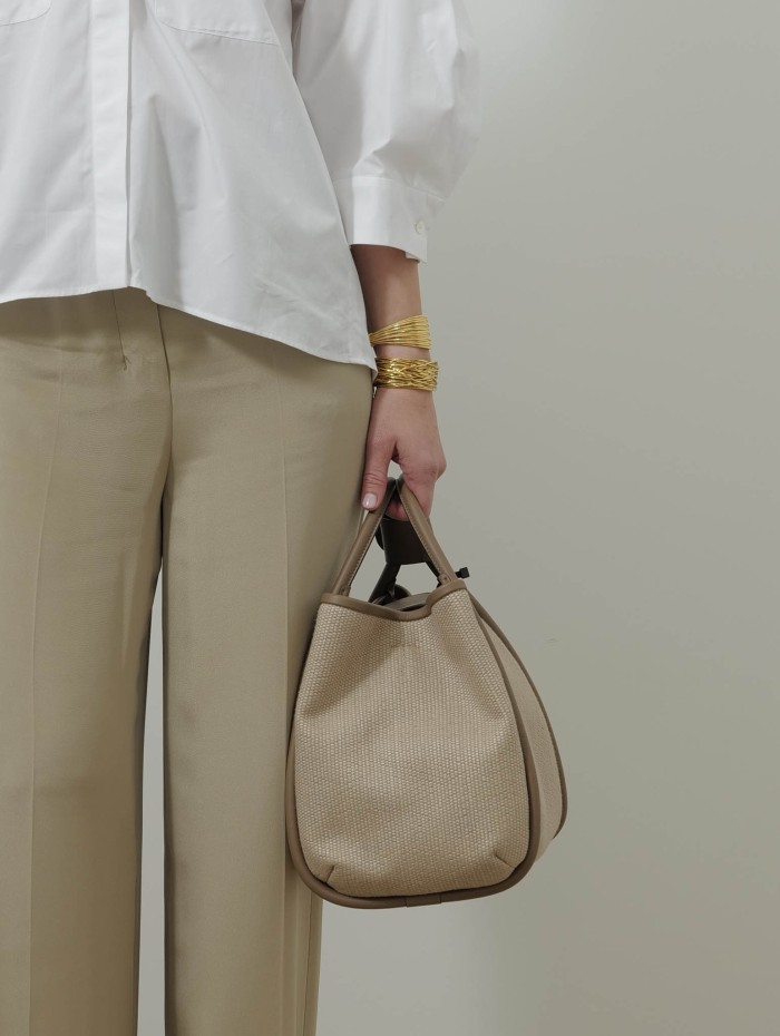 Sac en raphia et en cuir - Mxasuumarine - Max Mara