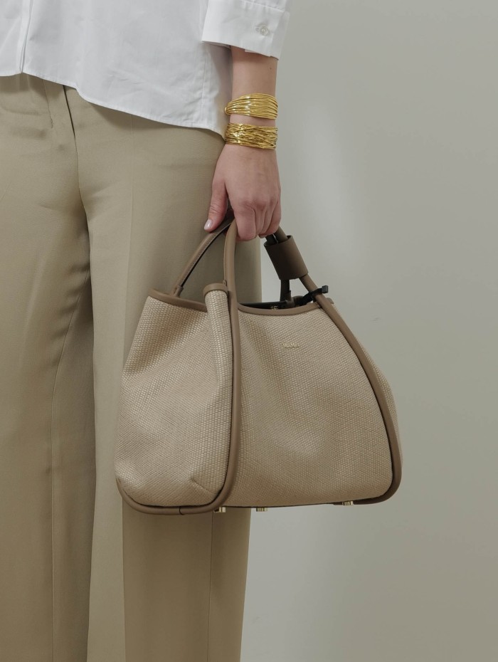 Sac en raphia et en cuir - Mxasuumarine - Max Mara
