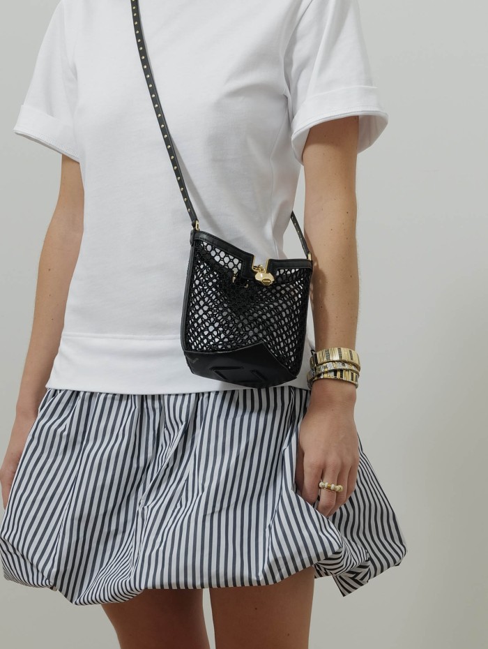 Sac en cuir - Bucket bag resille - Lanvin