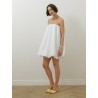 Robe blanche bustier - Volume bustier dress - Patou