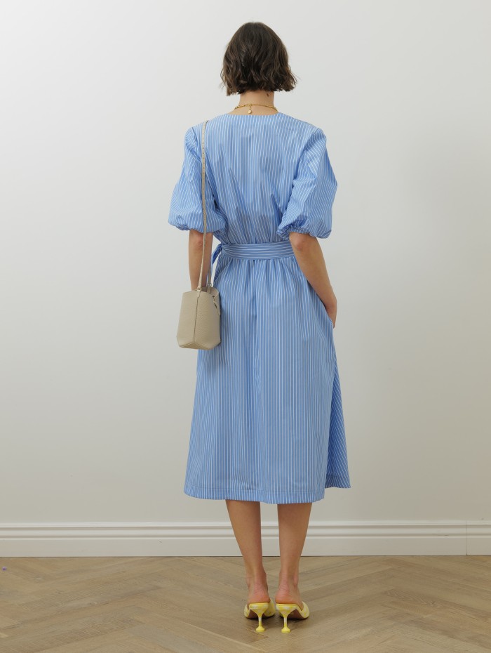 Robe à rayures - Bleu - Stella Jean