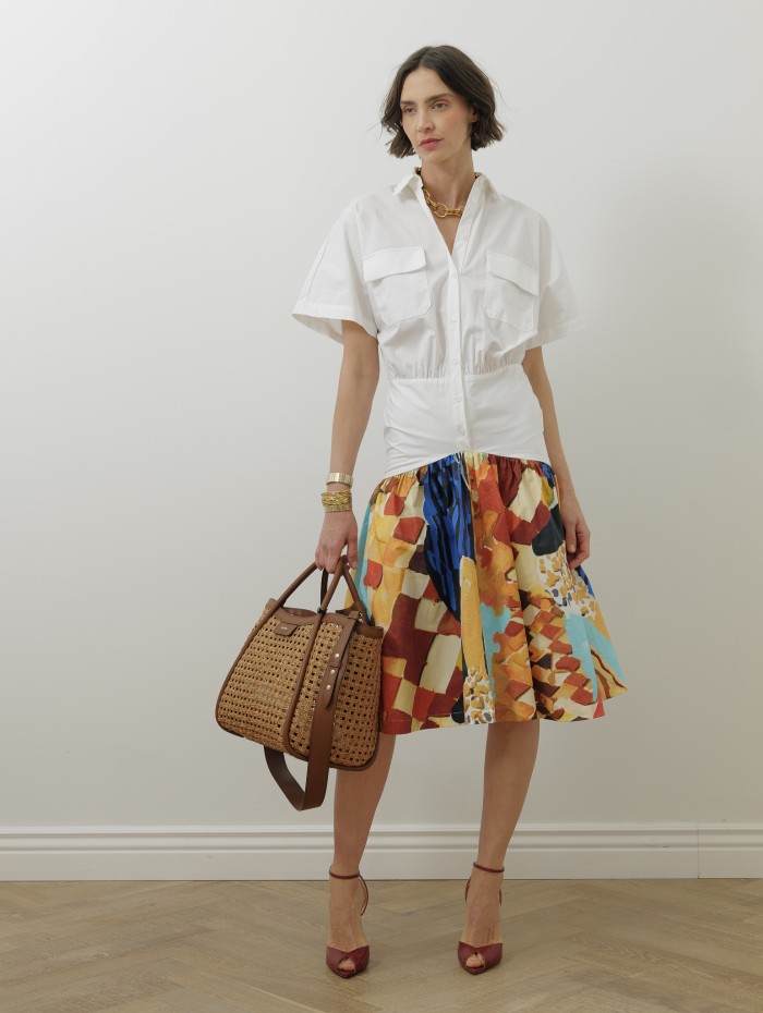 Robe blanche - Volant - Stella Jean