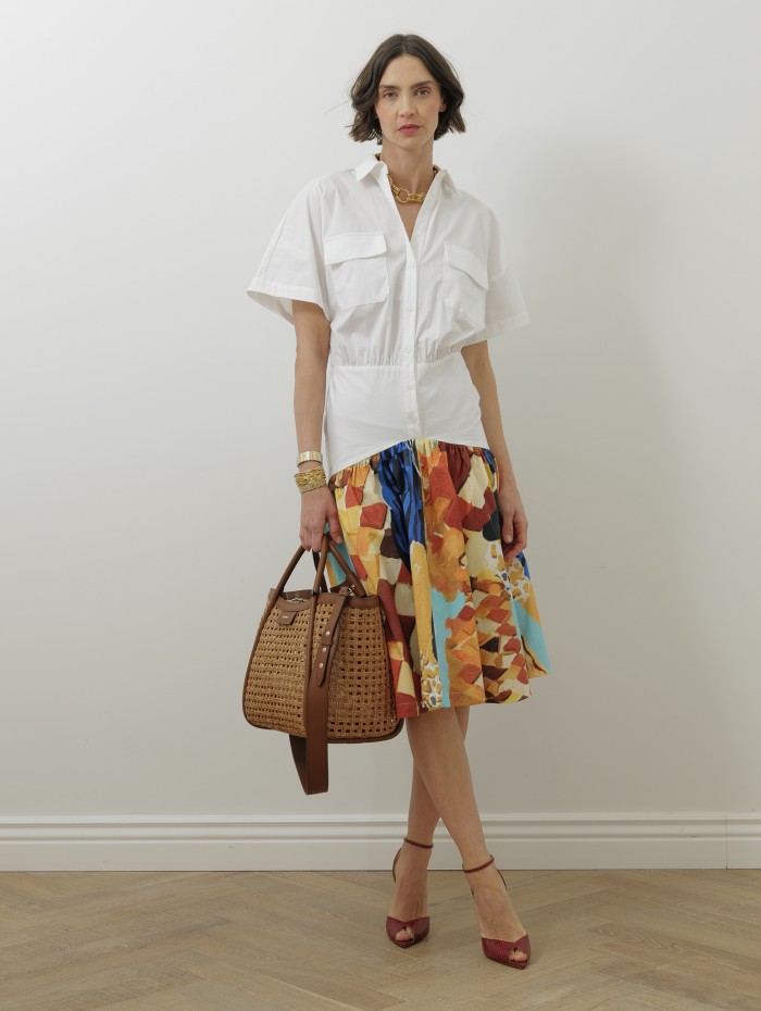 Robe blanche - Volant - Stella Jean