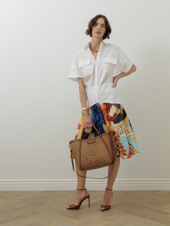 Robe blanche - Volant - Stella Jean