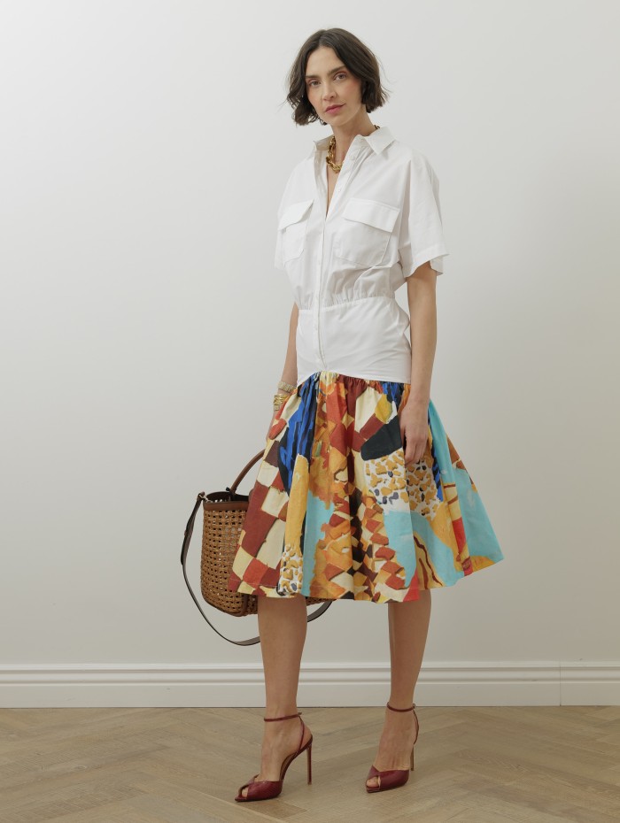 Robe blanche - Volant - Stella Jean