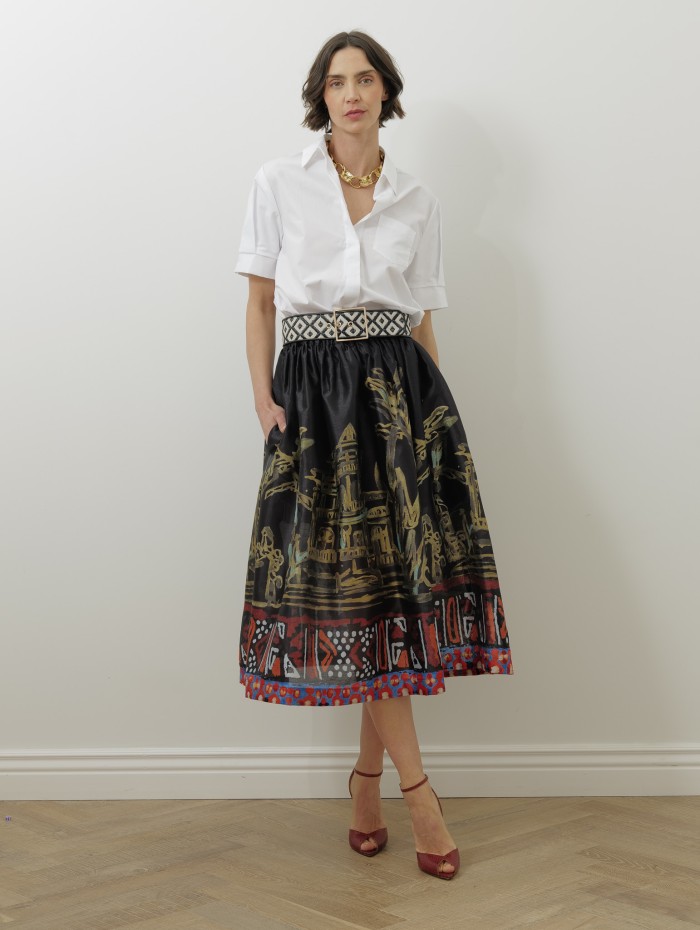 Jupe imprimé - Palmier - Stella Jean