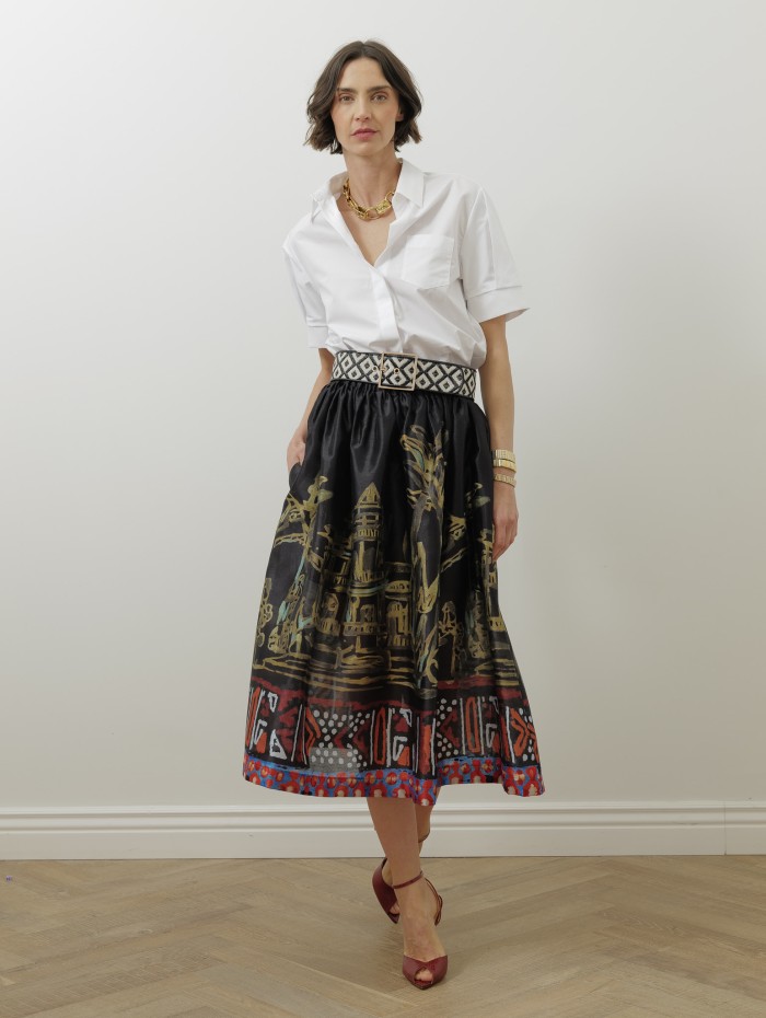 Jupe imprimé - Palmier - Stella Jean