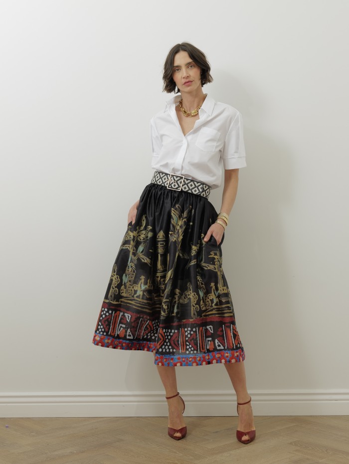 Jupe imprimé - Palmier - Stella Jean