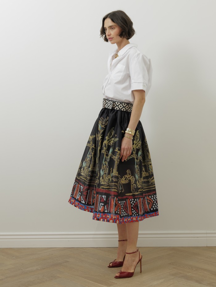 Jupe imprimé - Palmier - Stella Jean