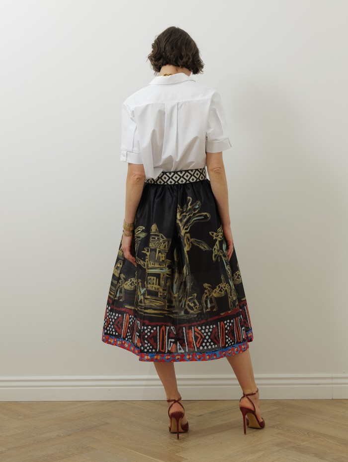 Jupe imprimé - Palmier - Stella Jean