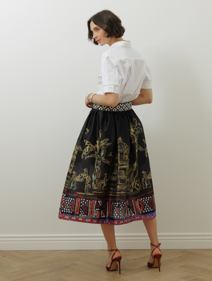 Jupe imprimé - Palmier - Stella Jean