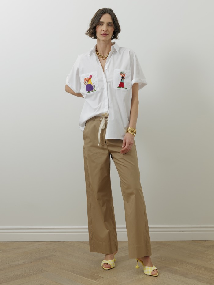 CHEMISE BRODERIE POCHE