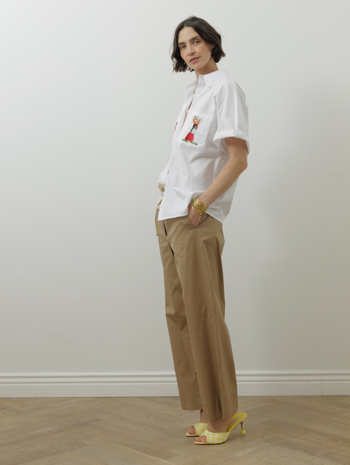 Chemise blanche - Broderie - Stella Jean