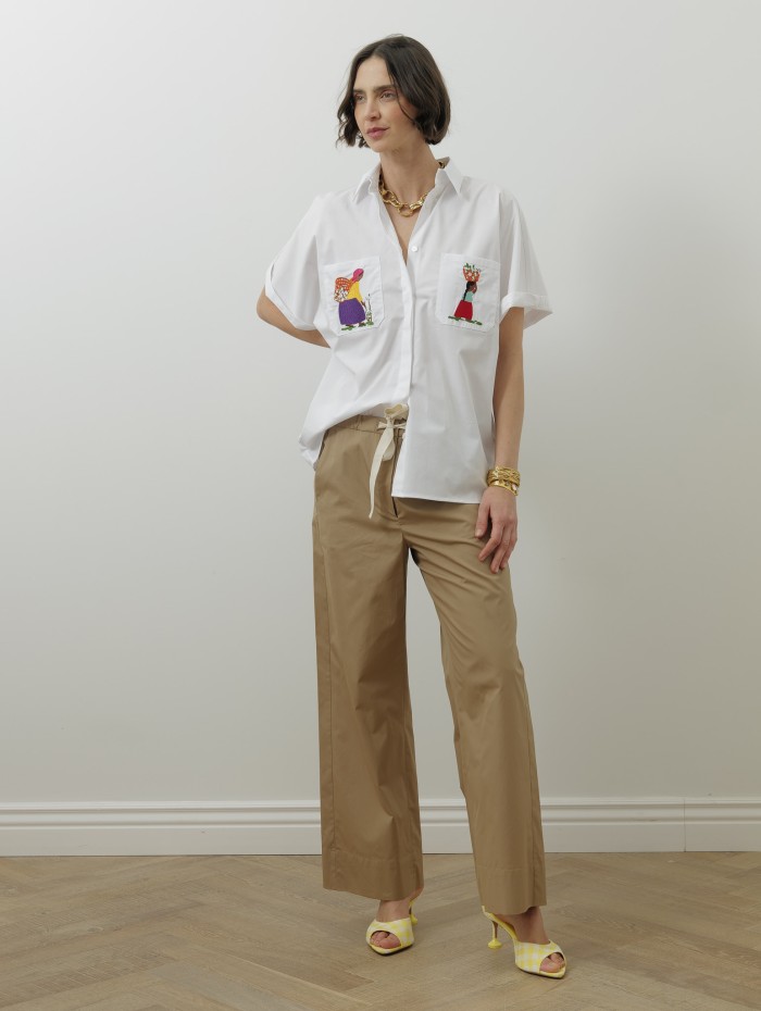 Chemise blanche - Broderie - Stella Jean