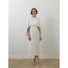 Roland Mouret - Robe midi blanche en crêpe