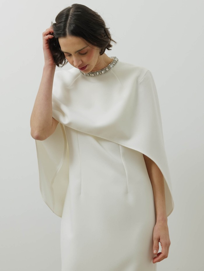 Roland Mouret - Robe midi blanche en crêpe