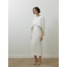 Roland Mouret - Robe midi blanche en crêpe