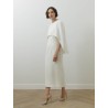 Roland Mouret - Robe midi blanche en crêpe