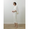 Roland Mouret - Robe midi blanche en crêpe