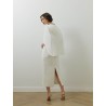 Roland Mouret - Robe midi blanche en crêpe