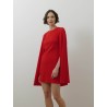 Robe mi-longue cape - Rouge - Roland Mouret