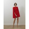 Robe mi-longue cape - Rouge - Roland Mouret