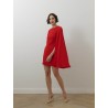 Robe mi-longue cape - Rouge - Roland Mouret