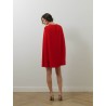 Robe mi-longue cape - Rouge - Roland Mouret