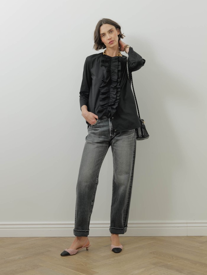 Jean gris en denim japonais - Nikko night prowler - Boro denim