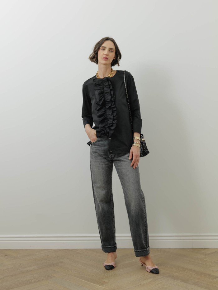Jean gris en denim japonais - Nikko night prowler - Boro denim