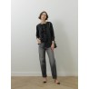 Jean gris en denim japonais - Nikko night prowler - Boro denim