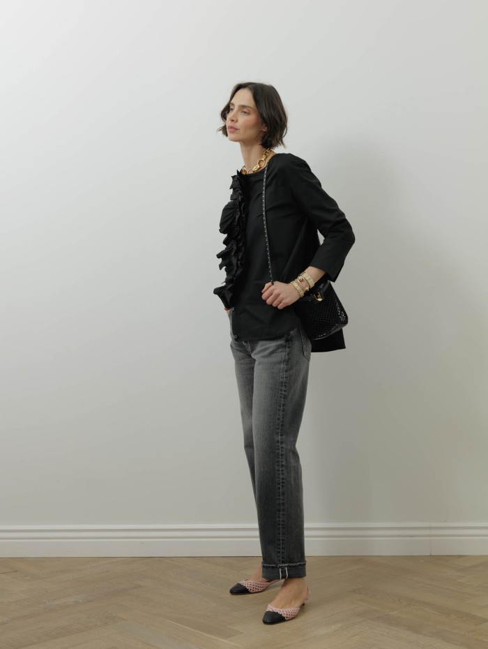 Jean gris en denim japonais - Nikko night prowler - Boro denim