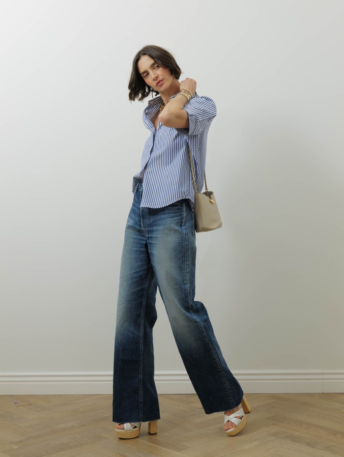 Jean en denim japonais - Kato high rise full lenght - Boro denim