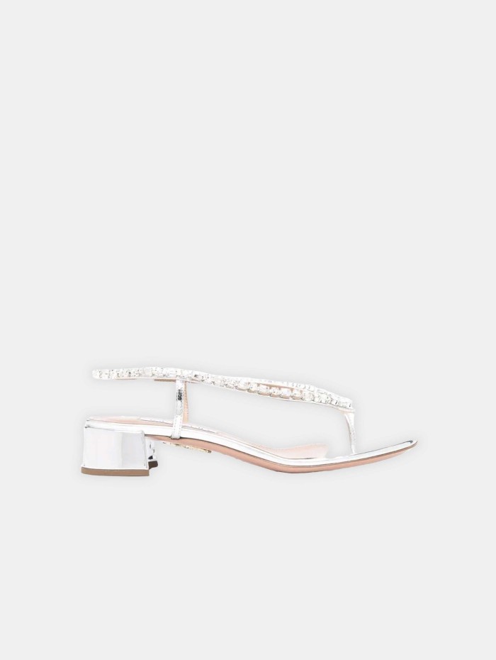 Sandales - Divina crystal thong sandal 30 - Aquazzura