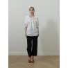 Haut en coton blanc avec noeud - Patou