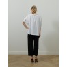 Haut en coton blanc avec noeud - Patou