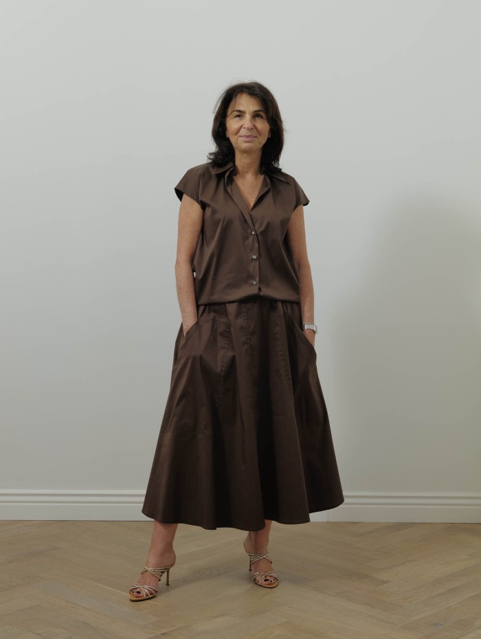 Chemise oversize sans manches chocolat – 26 Avenue