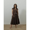 Chemise oversize sans manches chocolat – 26 Avenue
