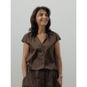 Chemise oversize sans manches chocolat – 26 Avenue
