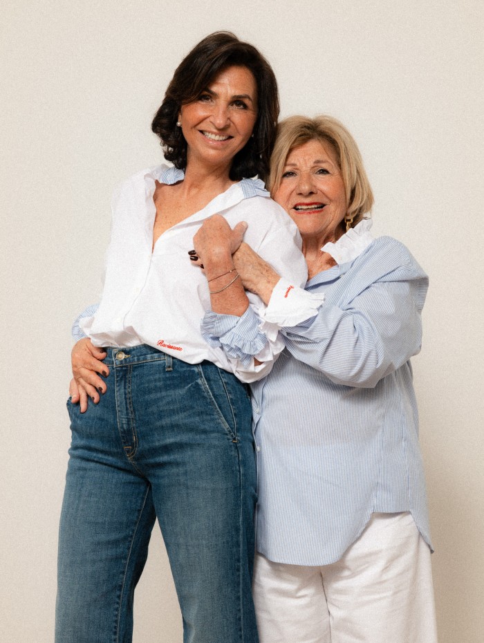 Chemise "La Pivoine" blanche et bleue - Ravissante