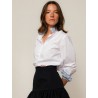 Chemise "La Pivoine" blanche et bleue - Ravissante