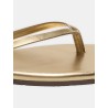 Tongs dorées à bout carré - Toe lily or - Tkees
