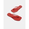 Tongs rouges vernies - Square toe lilly - Tkees